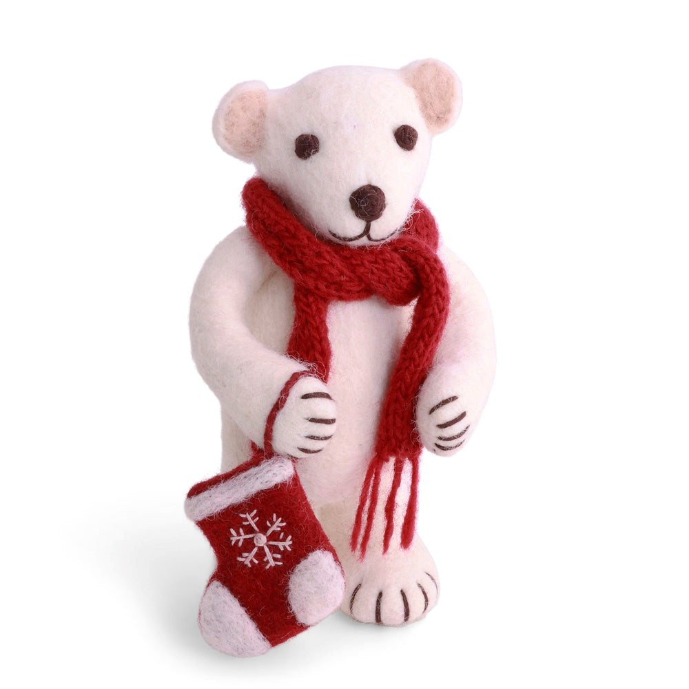 Gry & Sif Polar Bear Medium with Stocking
