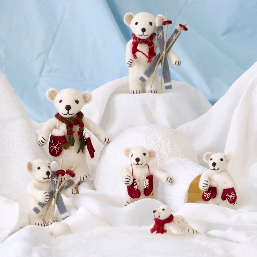 Gry & Sif Polar Bear Small with Mittens