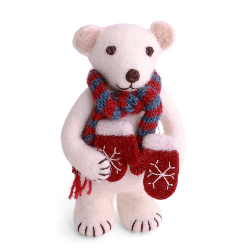 Gry & Sif Polar Bear Medium with Mittens