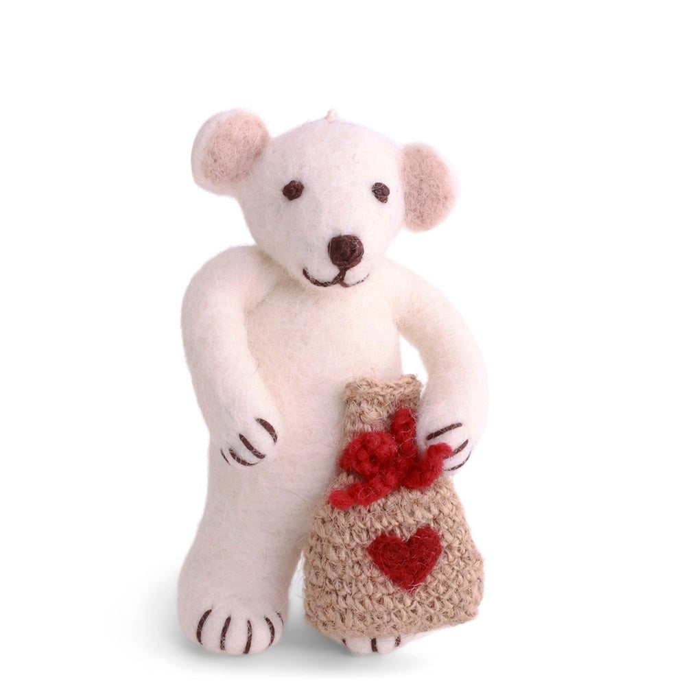 Gry & Sif Polar Bear Small with Gift Bag