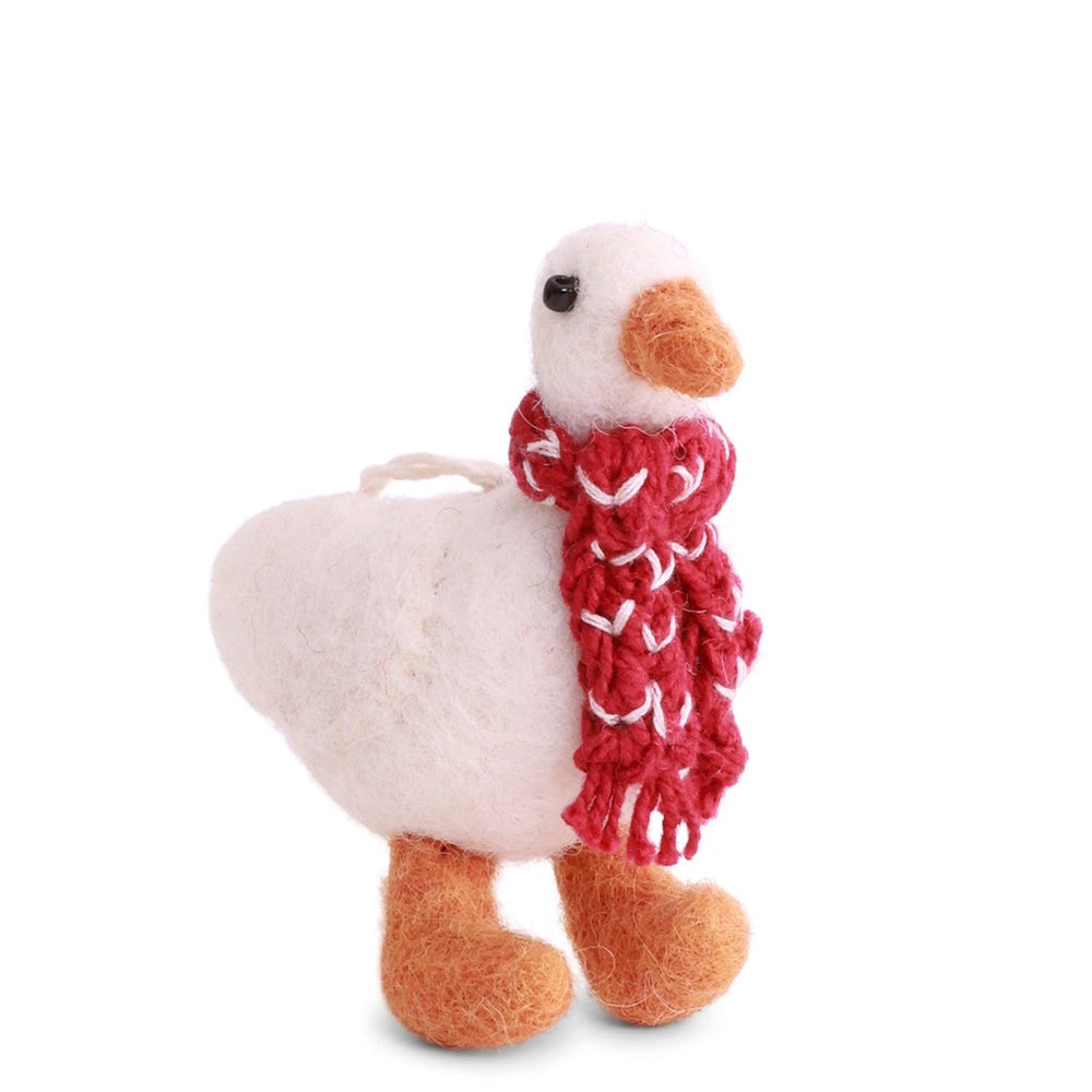 Gry & Sif Goose with Scarf Felt Decoration