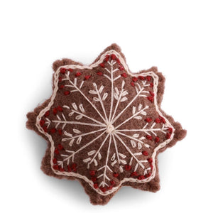 Gry & Sif Gingerbread Star Felt Decoration