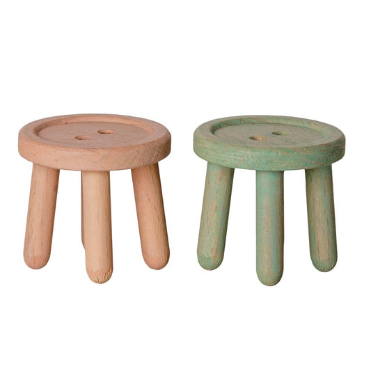 Maileg Stool Set Mouse Light Rose-Light Mint
