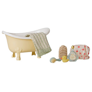 Maileg Bathtub Set Mouse Yellow