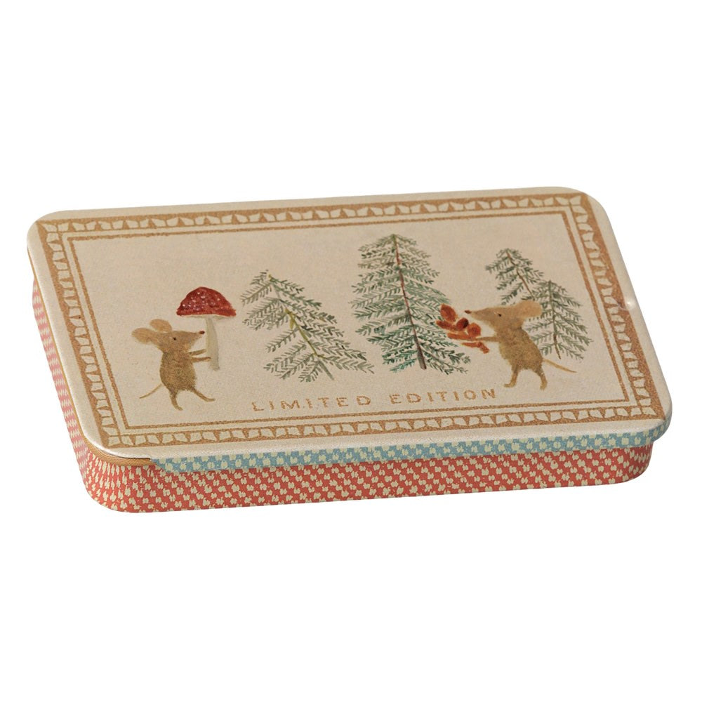 Maileg Metal Box Sliding Lid Christmas Mice