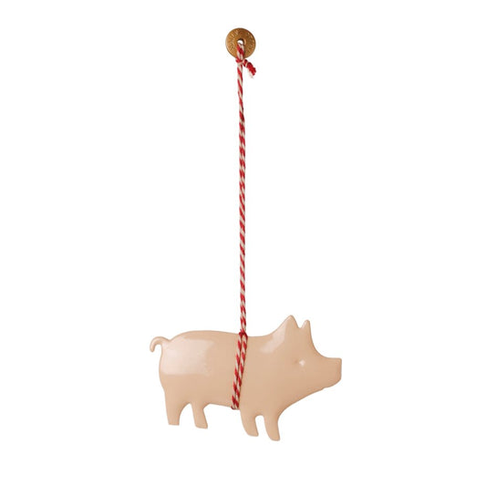 Maileg Metal Ornament Pig Rose