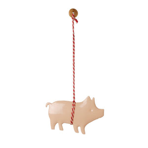Maileg Metal Ornament Pig Rose