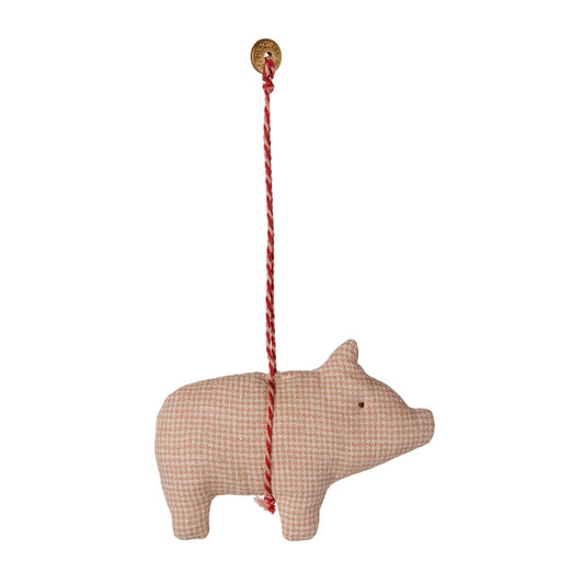 Maileg Pig Checker Rose Ornament