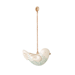 Maileg Metal Ornament Bird Green Dot