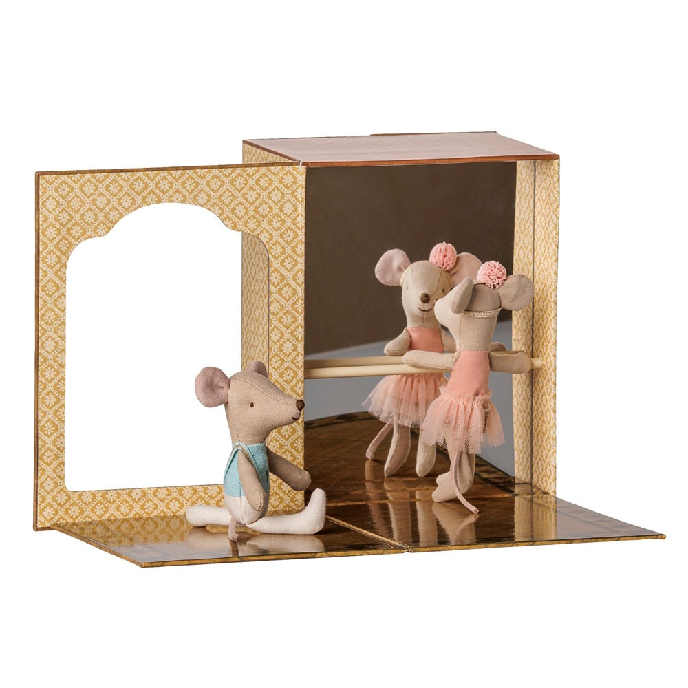 Maileg Ballet Mice in Dance Studio Little Sister and Brother 2026