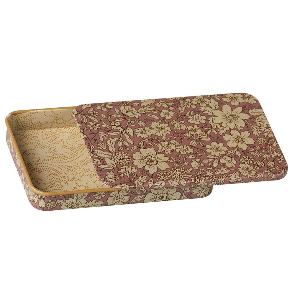 Maileg Metal Box Sliding Lid Blossom Heather