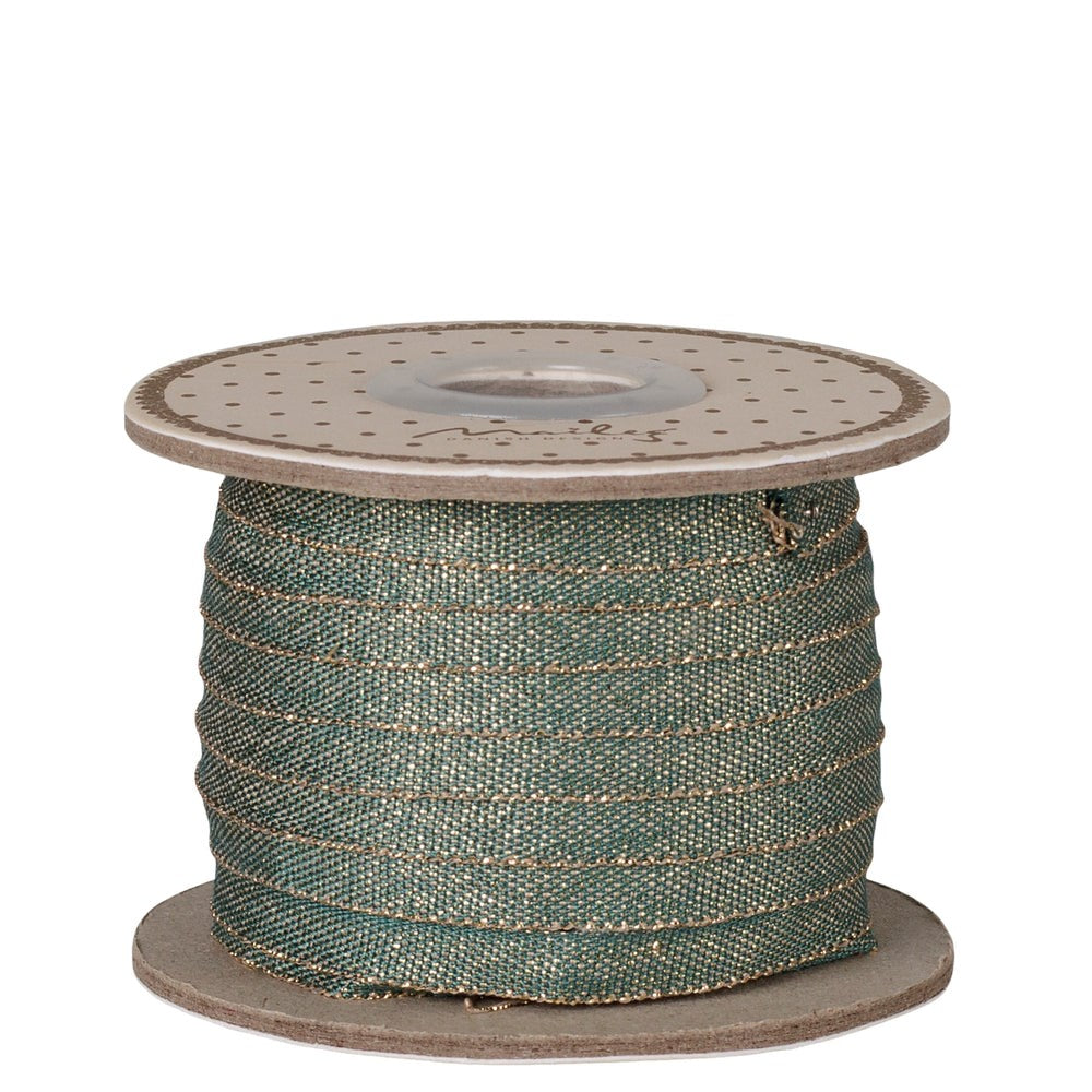 Maileg Ribbon 25m Green-Gold