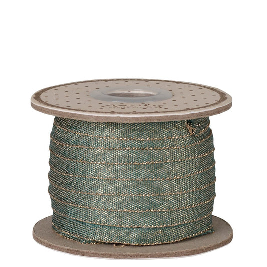 Maileg Ribbon 25m Green-Gold