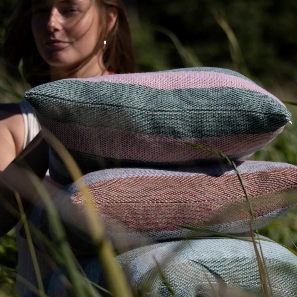 Ekelund Vilma Blue-Green Organic Cotton Cushion Cover