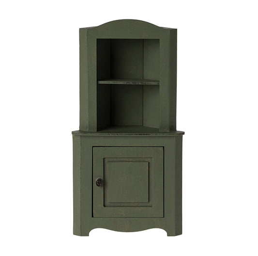 Maileg Miniature Corner Cabinet Dark Green