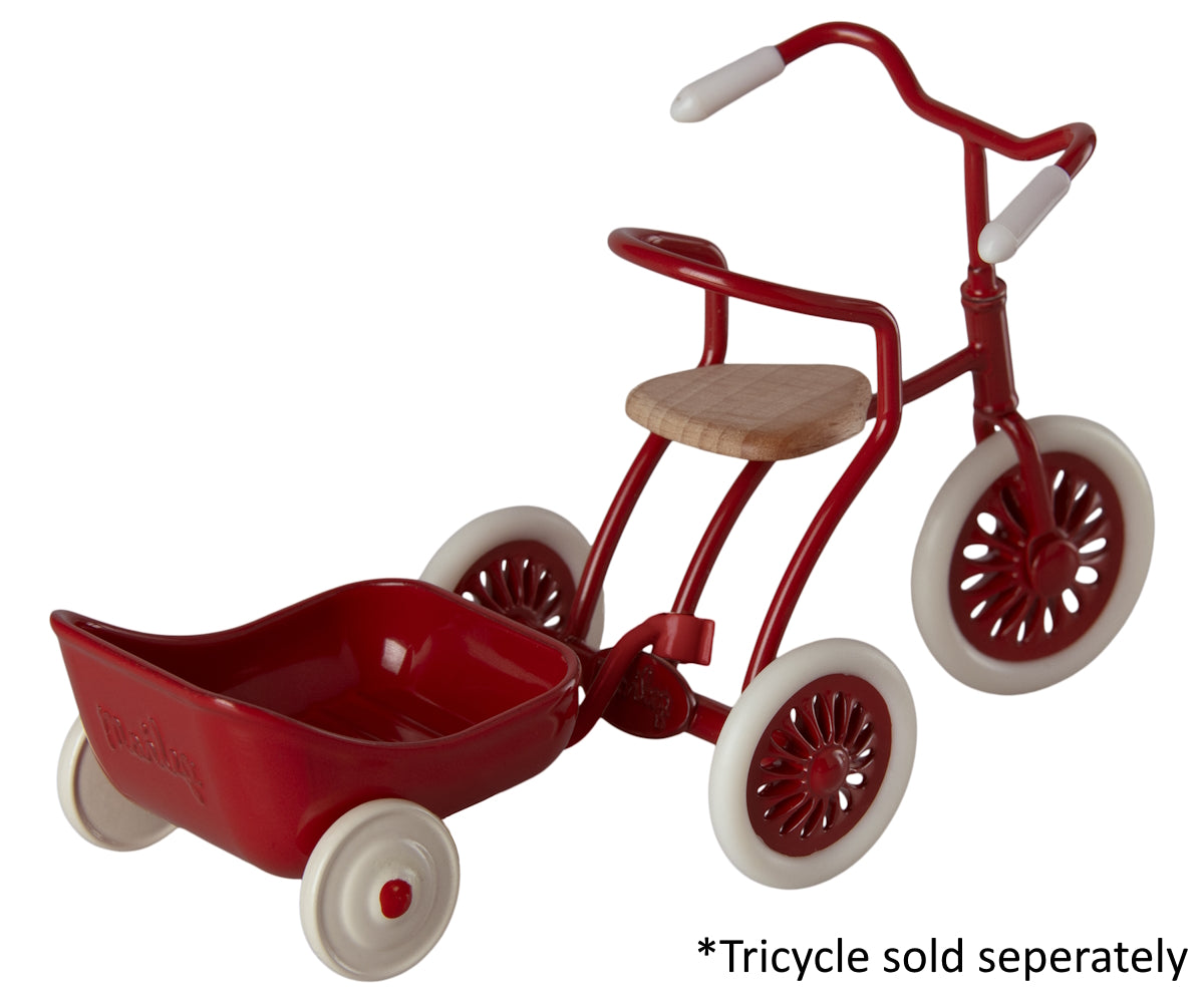 Maileg Tricycle Trailer Mouse Red
