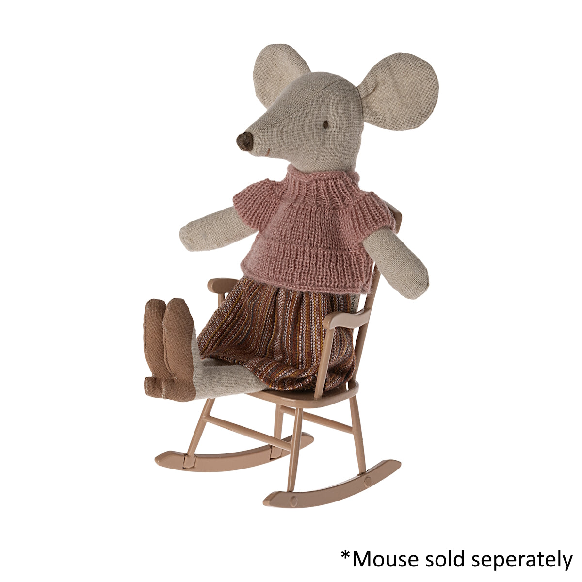 Maileg Rocking Chair Mouse Dark Powder