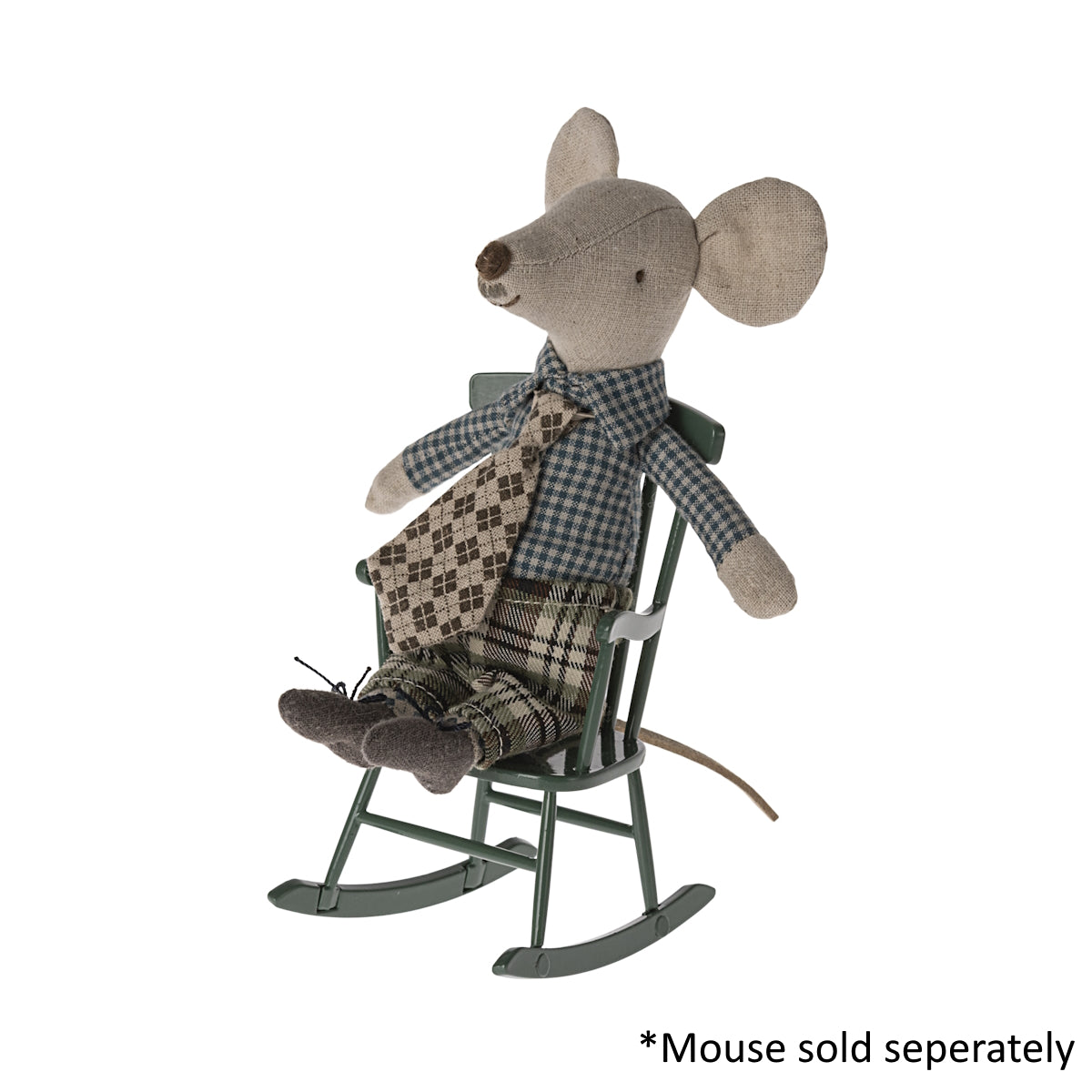Maileg Rocking Chair Mouse Dark Green