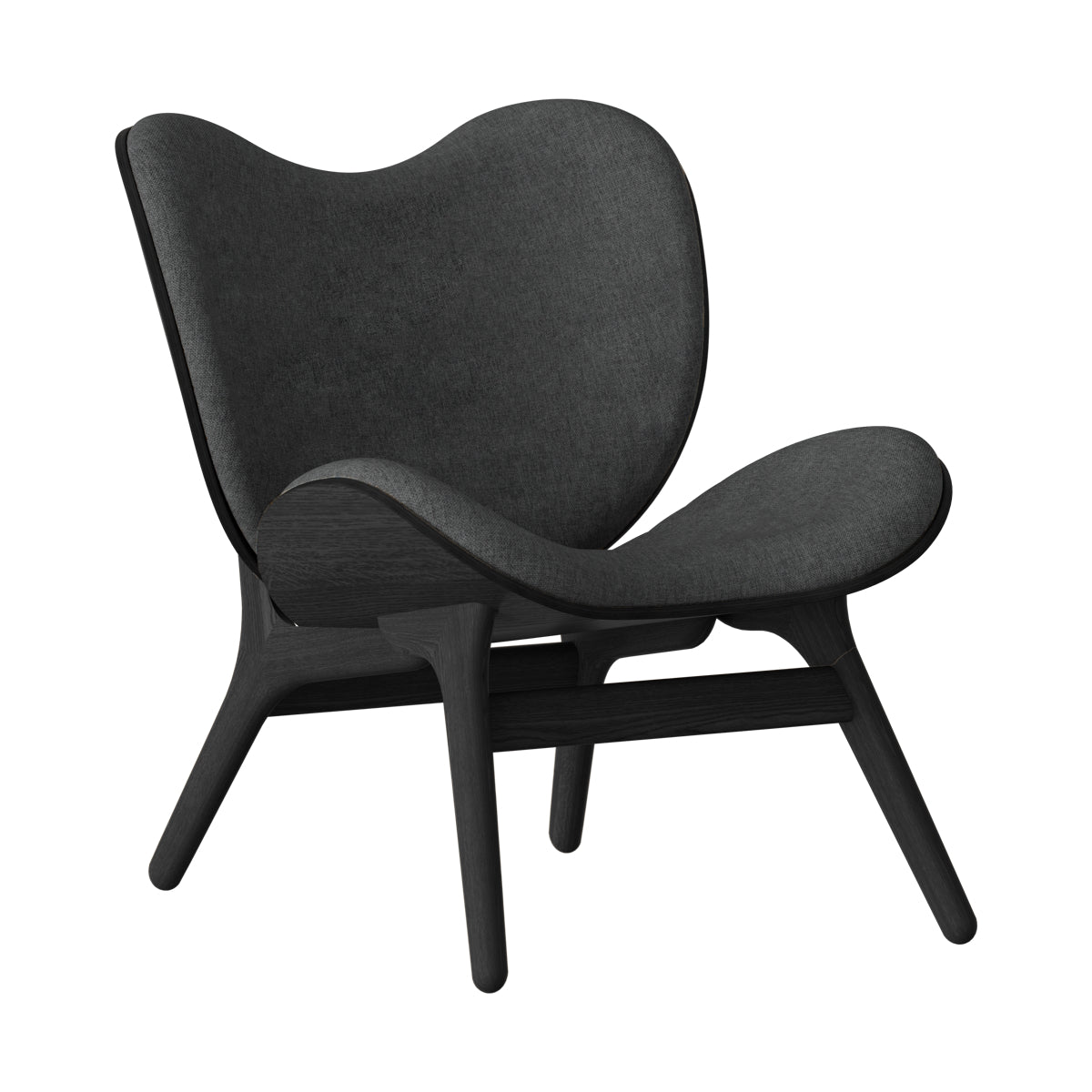 Umage-a-conversation-piece-lounge-chair-low-black-oakLeatherCognac