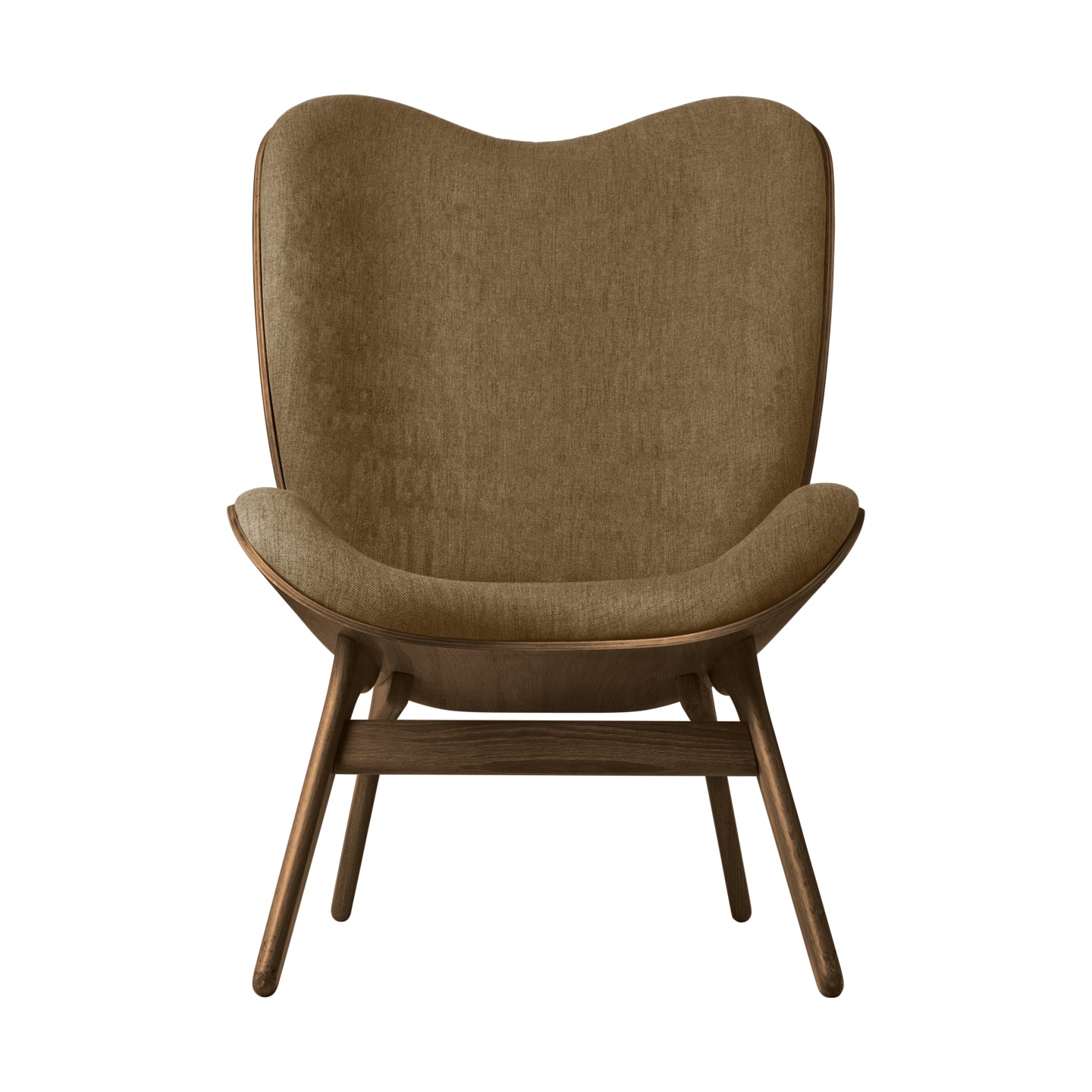 A Conversation Piece Lounge Chair Tall Dark Oak