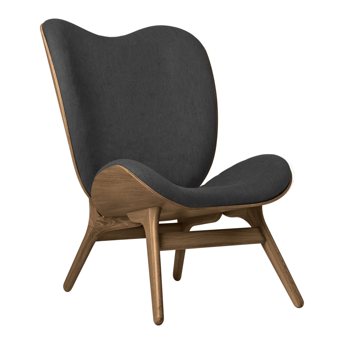 A Conversation Piece Lounge Chair Tall Dark Oak