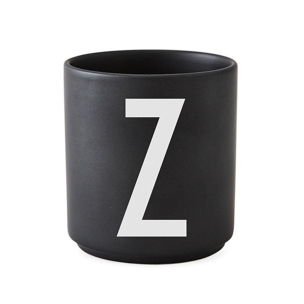 Porcelain Cup black A-Z