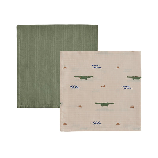 OYOY Crocodile Muslin 2pack