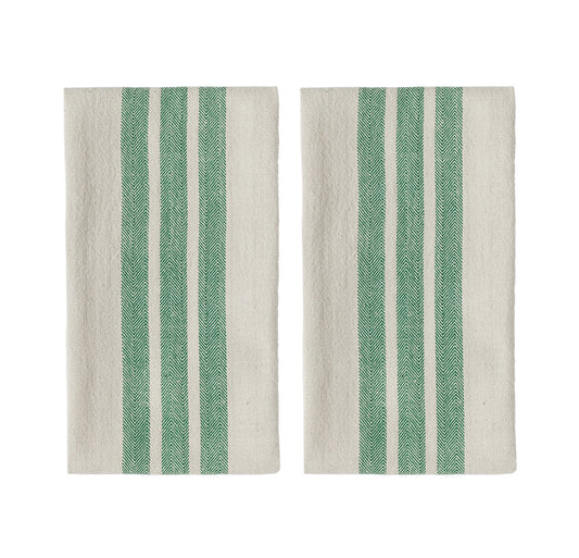 OYOY Linu Tea Towel Green 2pk