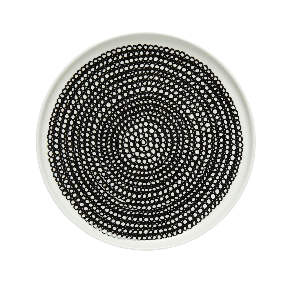 Marimekko Oiva Plate Spots black 20cm