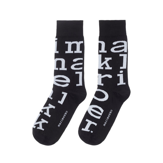 Marimekko Kasvaa Iso Logo Socks 37-39 Black
