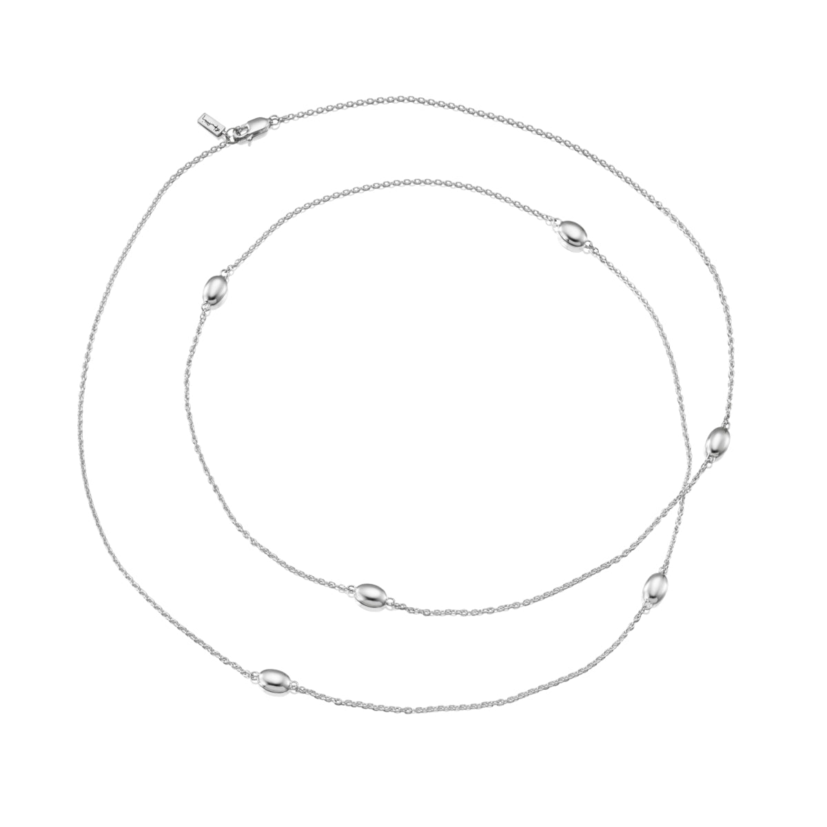 EfvaAttling-love-bead-long-necklace-silver