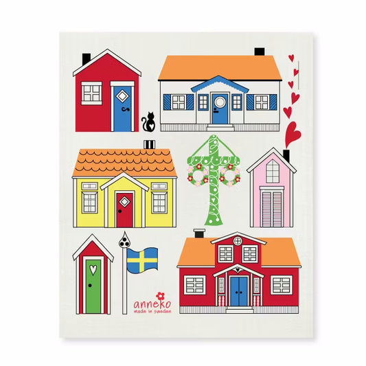 Anneko Swedish Cottages Dishcloth