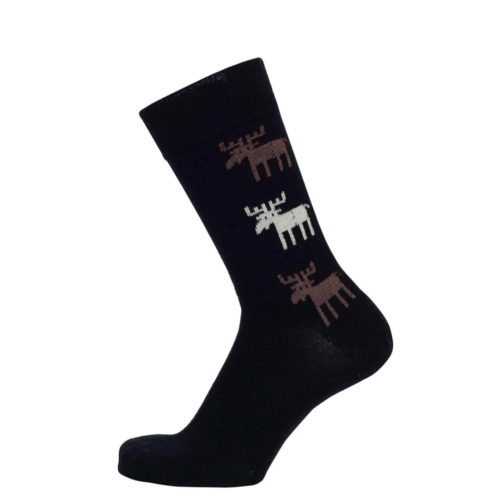 Bengt & Lotta Moose Wool Socks Black 35-39