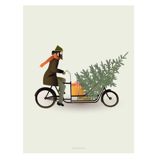 Bike with Christmas Tree Card