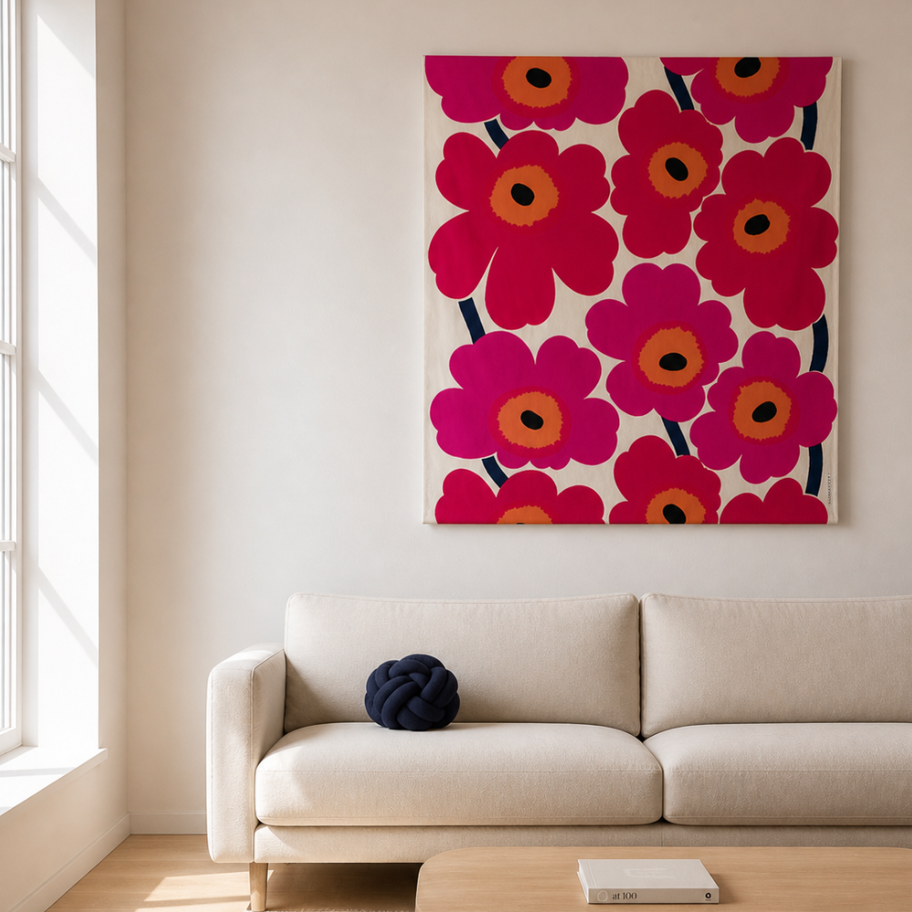 Marimekko Unikko Red Fabric Canvas