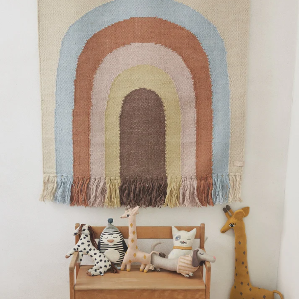 OYOY Follow The Rainbow Wall Rug multi