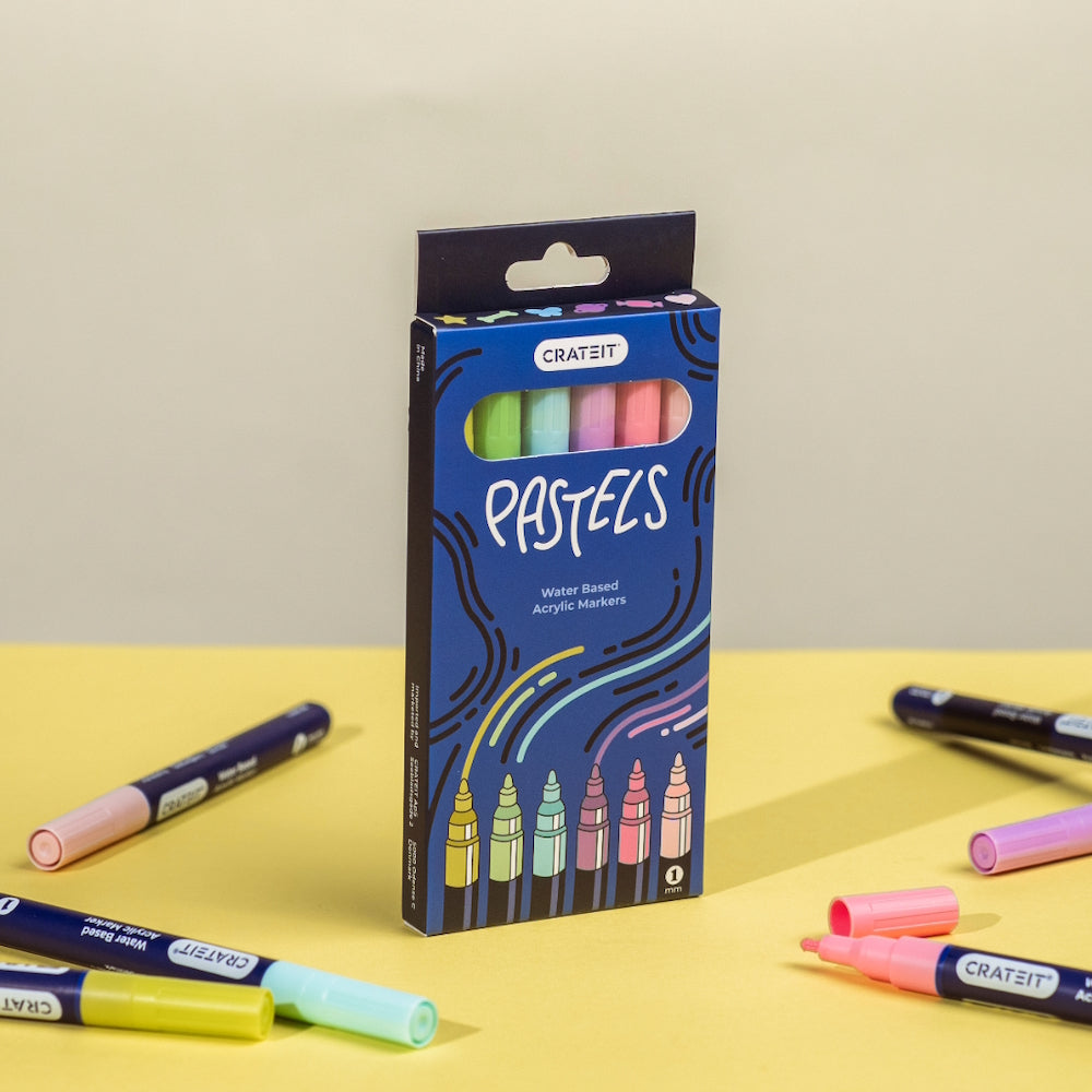 Crateit Pastel Markers 1mm 6pk