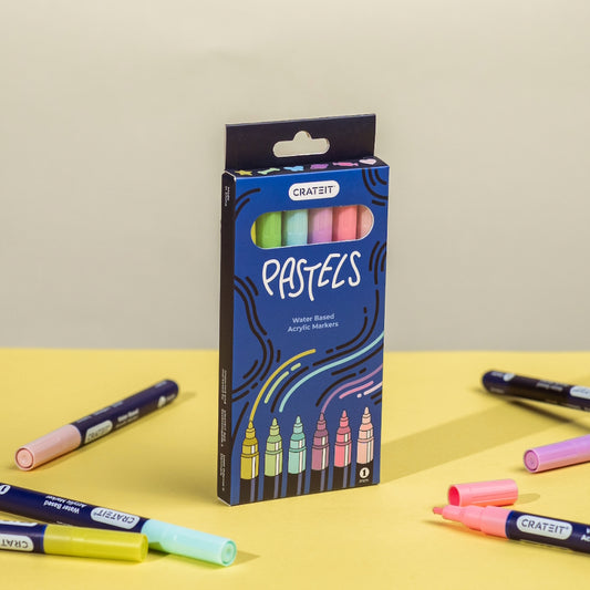 Crateit Pastel Markers 1mm 6pk