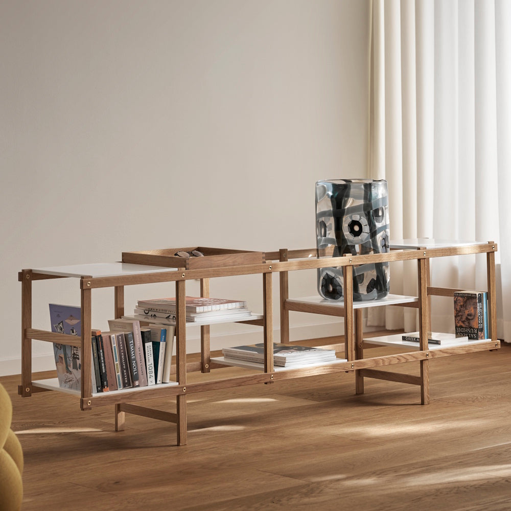 Design House Stockholm Frame Shelf Low oak-white