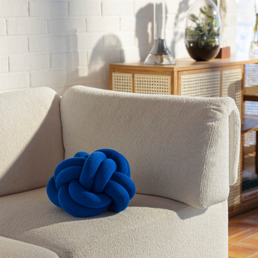 Design House Stockholm Knot Cushion Klein Blue