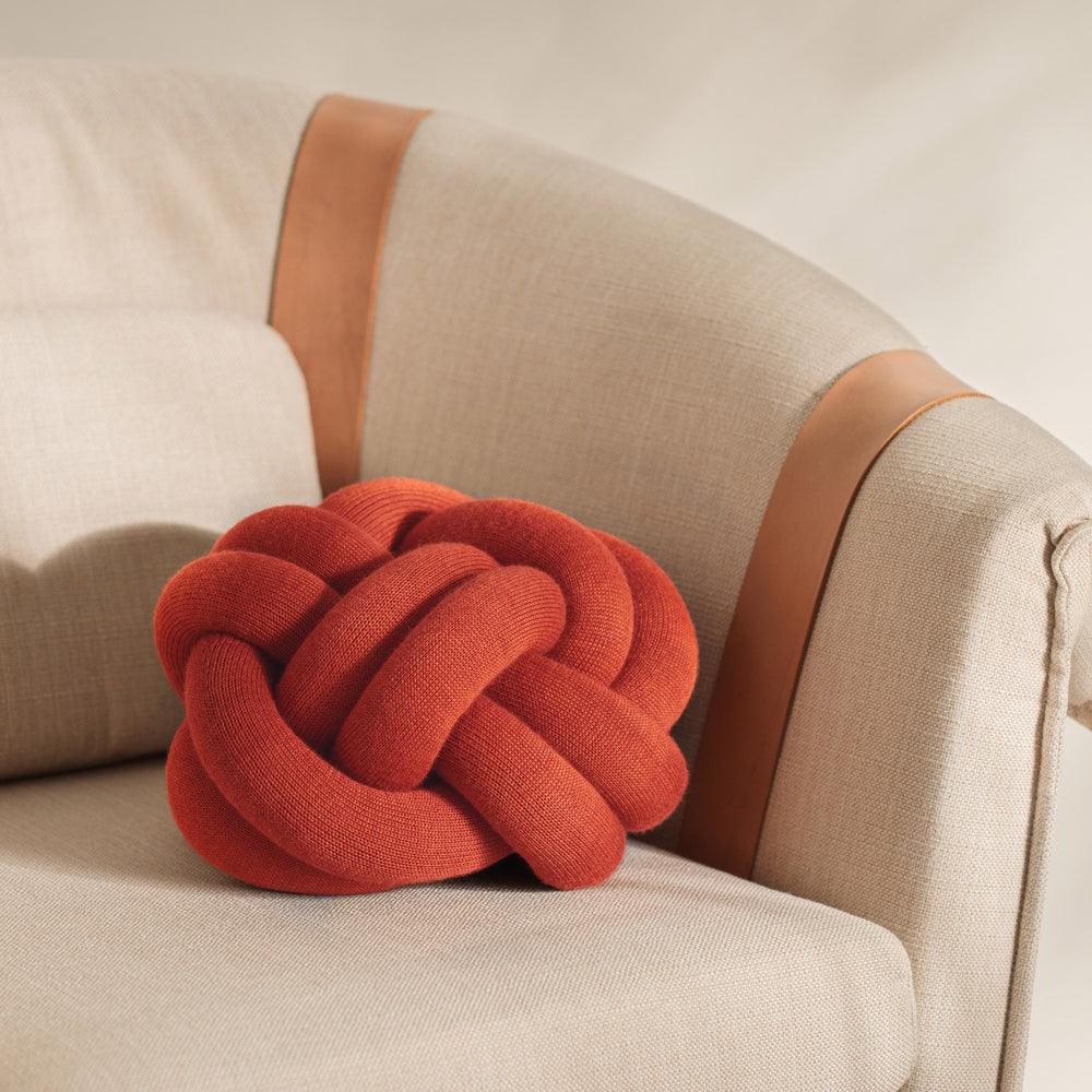 Design House Stockholm Knot Cushion Orange Red
