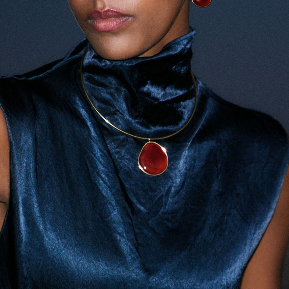 edblad-agatha-necklace-maxi-red-gold