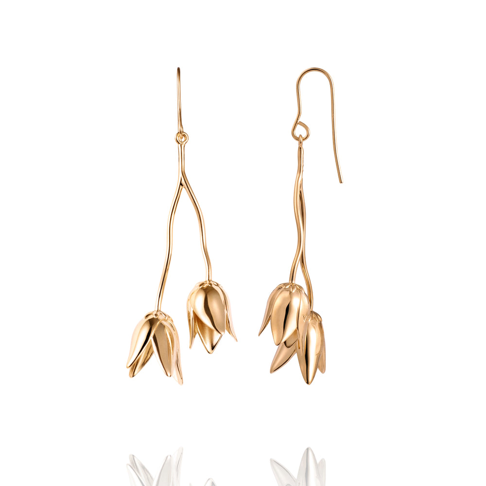Efva Attling Helleborus Earrings Gold Plated