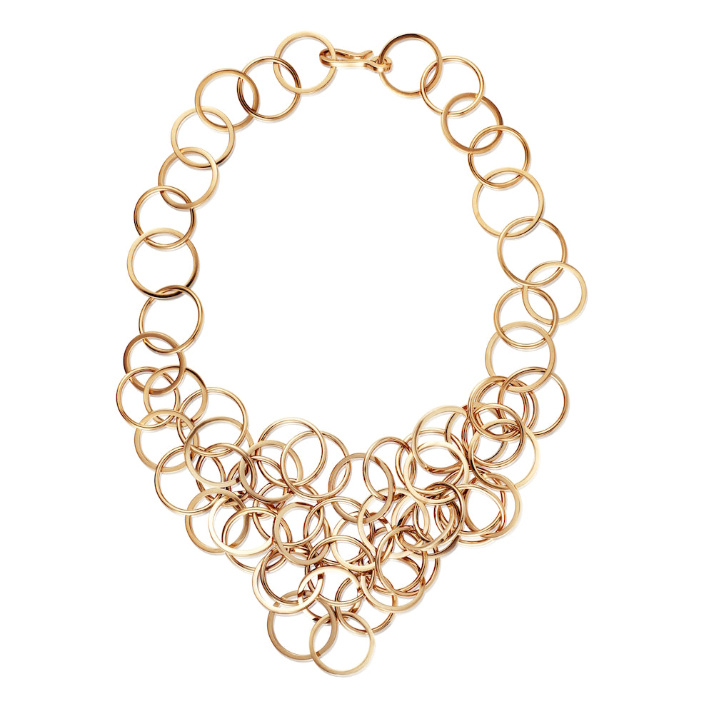 Efva Attling Messy Rings Collier Necklace in Gold-Plated Silver ...