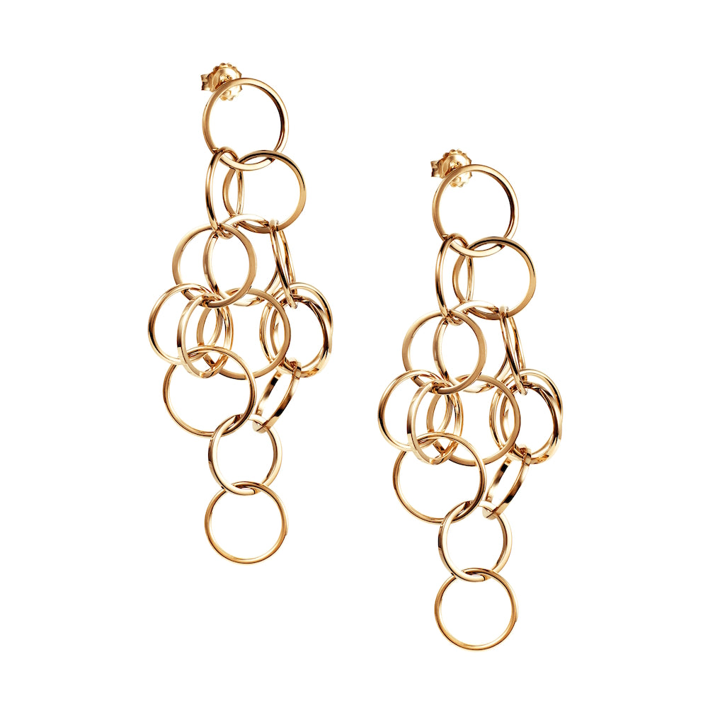 Efva Attling Messy Rings Earrings Hanging Gold Plated