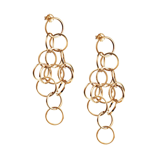 Efva Attling Messy Rings Earrings Hanging Gold Plated