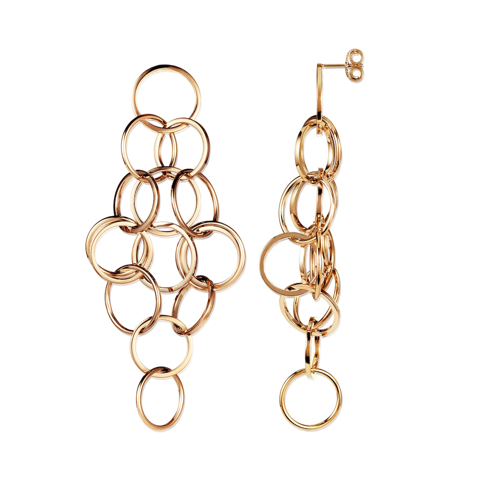 Efva Attling Messy Rings Earrings Hanging Gold Plated