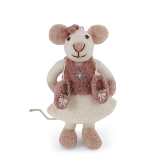 Gry & Sif Ballerina Mouse Small White