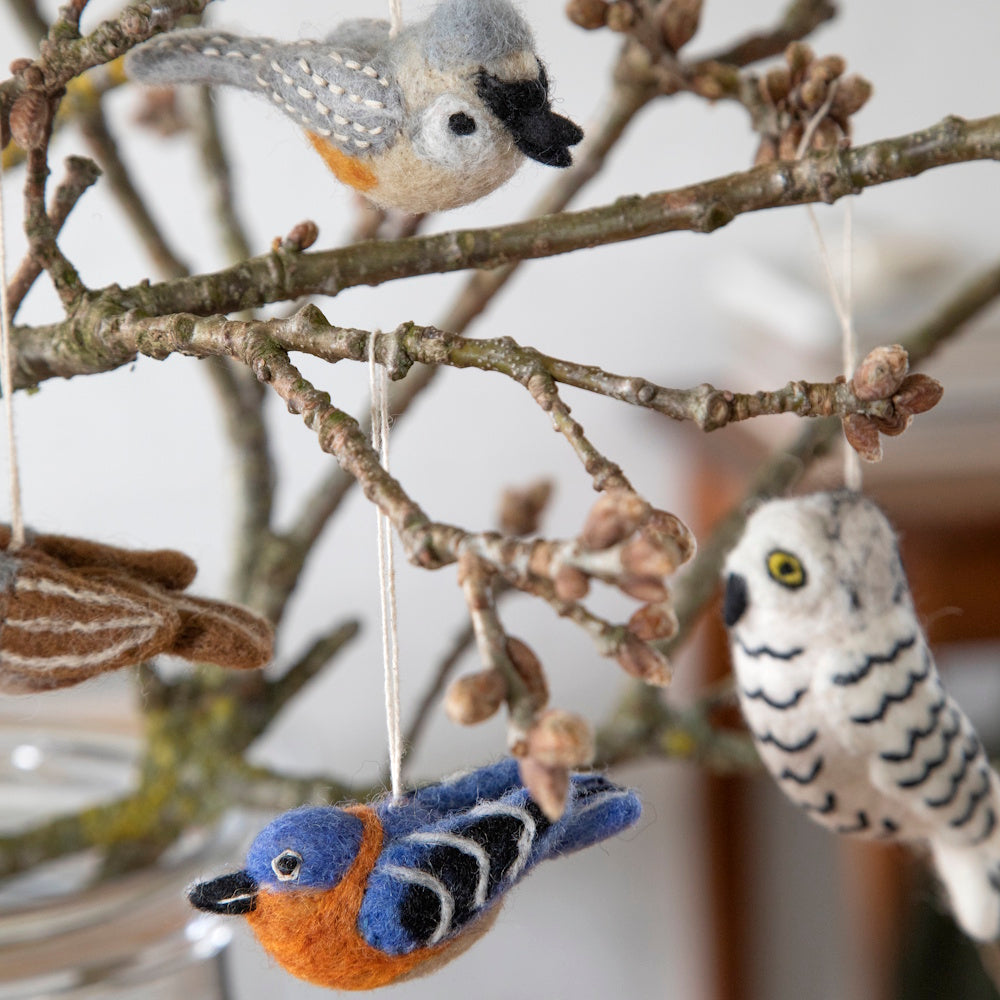 Gry & Sif Bird Eastern Blue Decoration