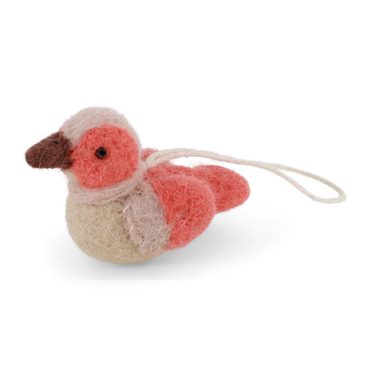 Gry & Sif Mini Sparrow Decoration Coral-Beige